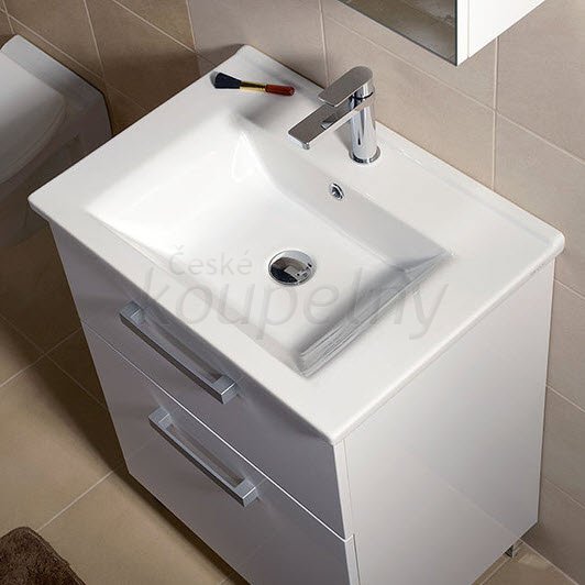 Ukázka z designové série Aqualine VEGA (umyvadlo a skříňka)