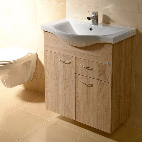 Ukázka z designové série koupelnového nábytku Aqualine KERAMIA FRESH (umyvadlo a skříňka)