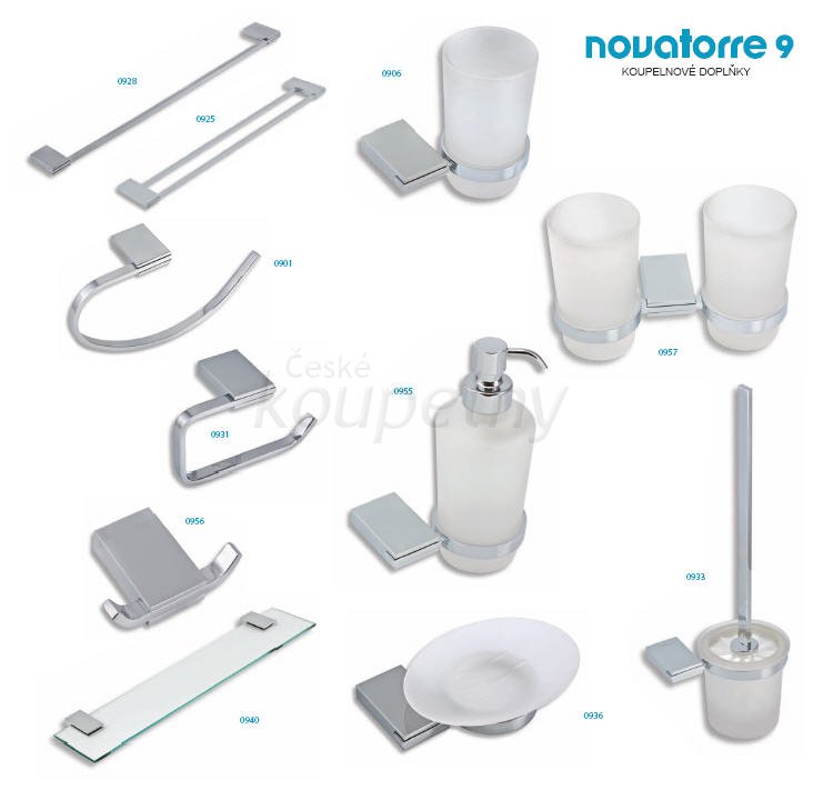 Série koupelnových doplňků Novaservis METALIA-9 (přehled výrobků)