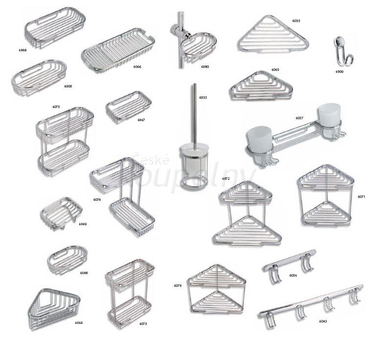 Série koupelnových doplňků Novaservis METALIA DRÁTĚNÝ PROGRAM (přehled výrobků)
