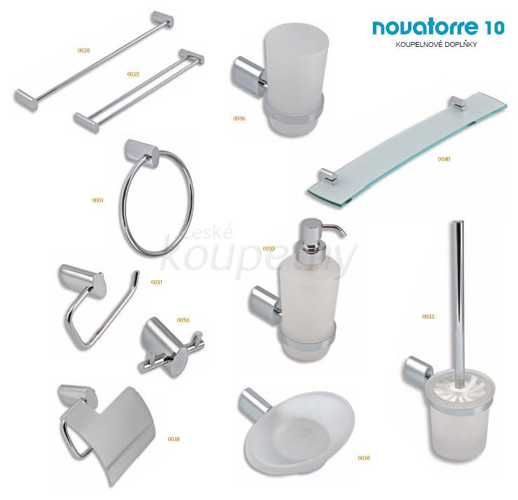 Série koupelnových doplňků Novaservis METALIA-10 (přehled výrobků)